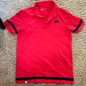 Nile men’s golf polo!  Pink and navy. Size medium